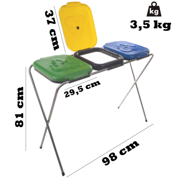 Stojak do segregacji odpadów SORTEX (3) Stojak do segregacji odpadów SORTEX (3)