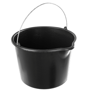 Construction Bucket 20L with Funnel – BLACK