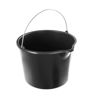 Construction Bucket 16L with Funnel – BLACK