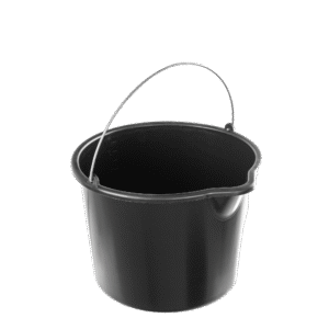 Construction Bucket 12L with Funnel – BLACK