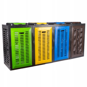 Modułowa zabudowa na worki do segregacji odpadów ECOLocker 4